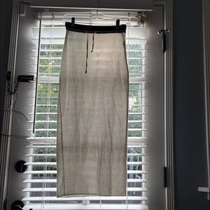 Zara Black and Cream Pencil Skirt